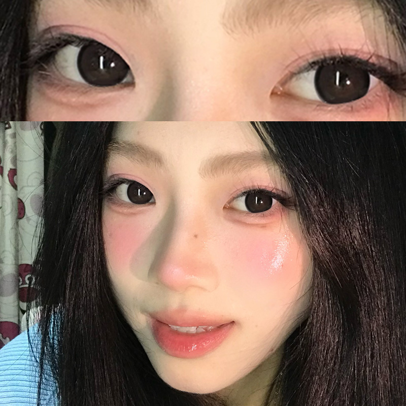 OVOLOOK半年抛美瞳三明治大小直径一次性隐形眼镜正品官方旗舰店F