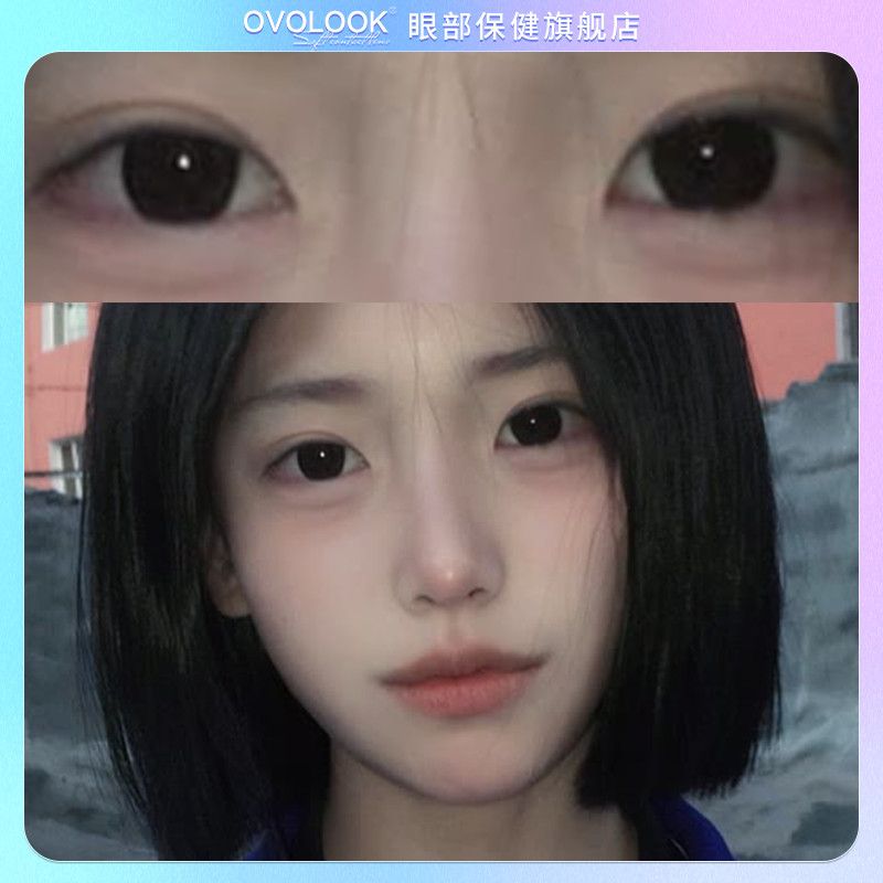 清纯女高瞳肉肉黑糖2023新款美瞳半年抛学生正品隐形眼镜大直径