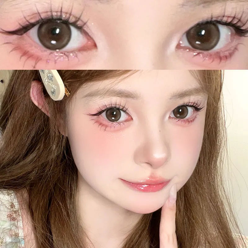 OVOLOOK栗香牛乳棕色美瞳半年抛大直径官方正品隐形眼镜旗舰店H