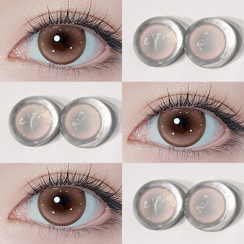 OVOLOOK棕色美瞳日抛10片正品三明治原创新品水润感彩色隐形眼镜F