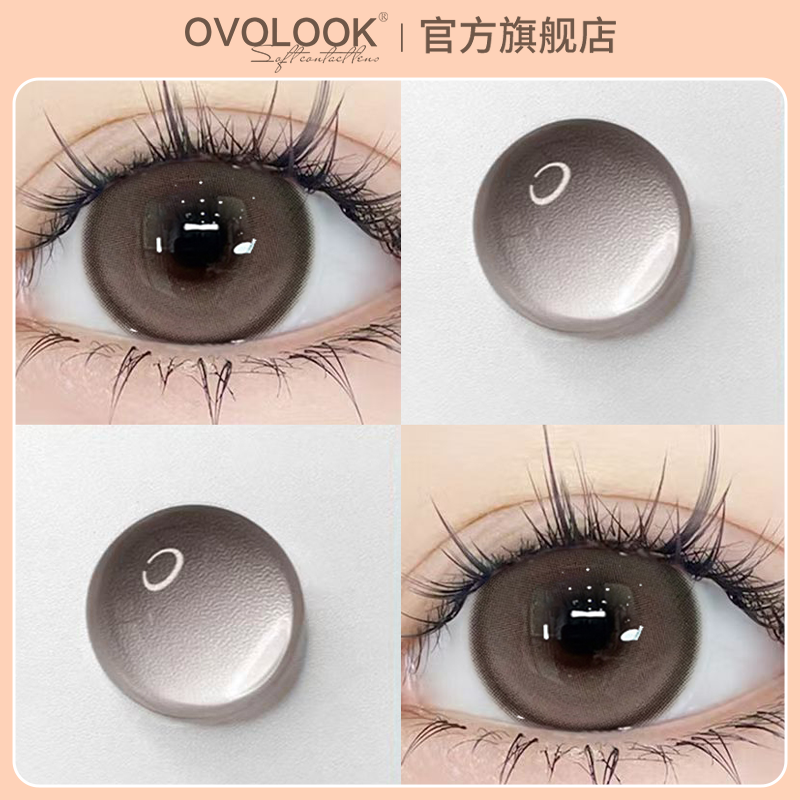 OVOLOOK蜜桃可可美瞳日抛10片大直径正品官网一次性隐形眼镜旗舰A