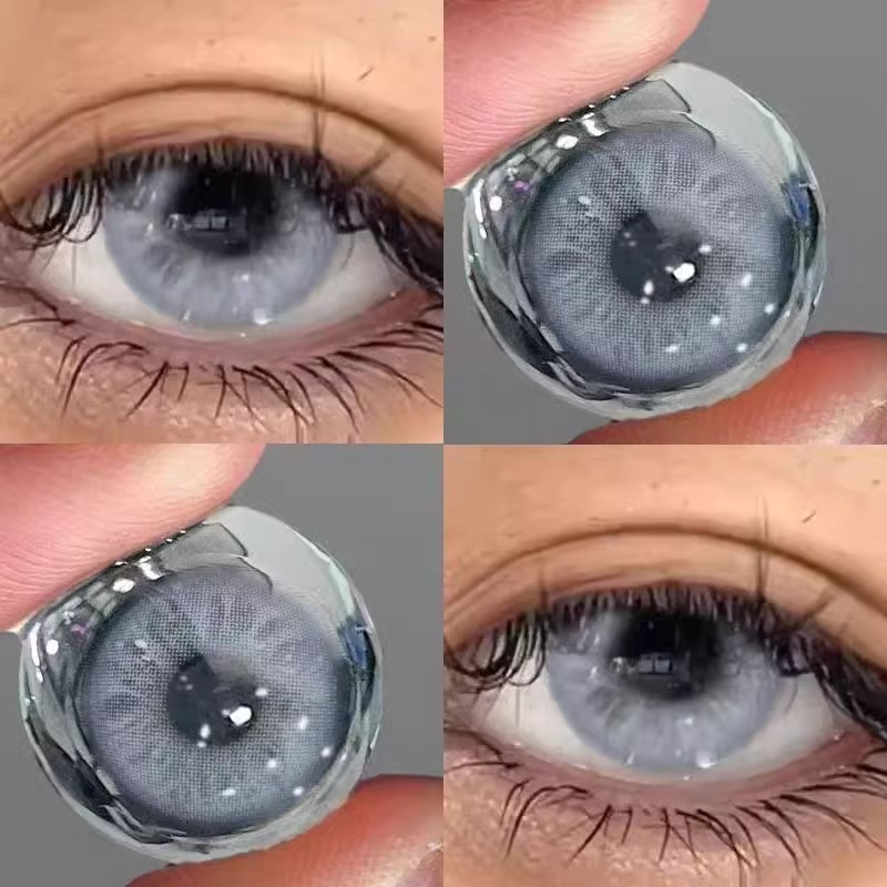 OVOLOOK幽蓝蚀心蓝色美瞳半年抛大直径自然正品官网隐形眼镜旗舰H