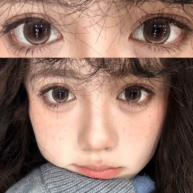 OVOLOOK半年抛美瞳三明治大小直径日常自然彩色隐形眼镜旗舰店F图片