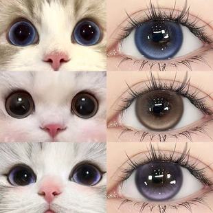 OVOLOOK淡淡月光美瞳半年抛大小直径棕色隐形眼镜正品 官方旗舰店N