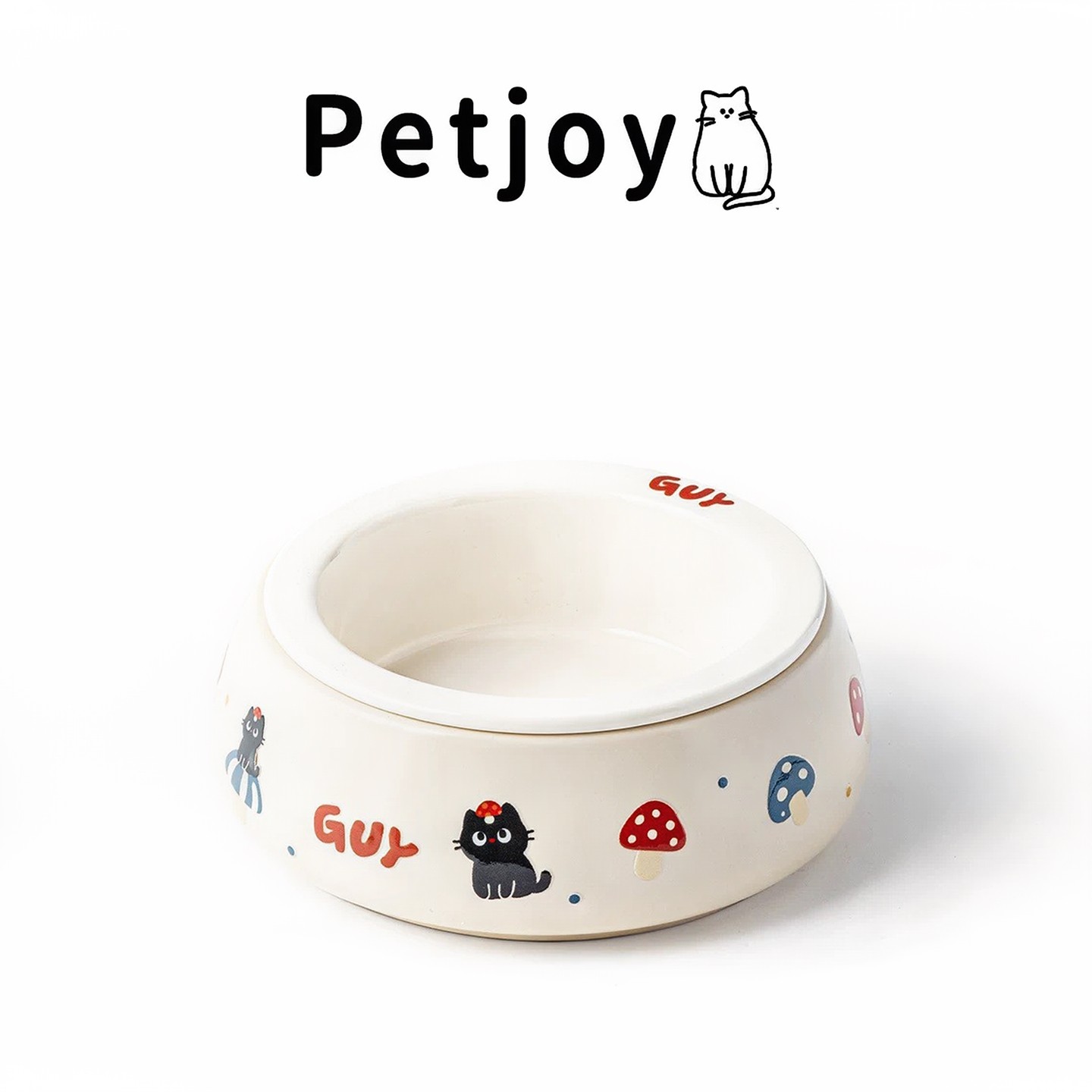 陶瓷猫碗双碗套装防打翻猫咪护颈宠物喝水碗狗碗狗盆猫食盆猫粮碗,宠物/宠物食品及用品,猫狗碗/慢食碗,淘宝优惠券,粉丝福利购,淘宝优惠卷