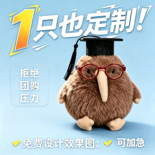 几维鸟学士服玩偶【可定制批发】