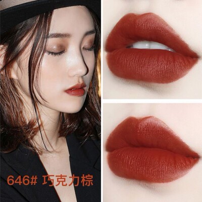 巧克力棕色土红棕口红正品小众品牌素颜显白百搭丝绒雾面唇膏持久