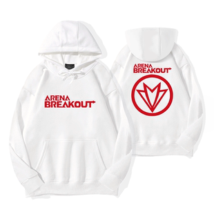 暗区游戏突围周边款cos连帽卫衣白狼连队章二次元上衣服外套长袖