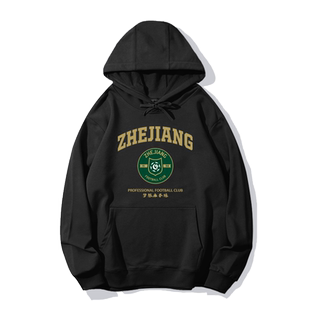 浙江队足球中超主场比赛训练助威连帽卫衣男女潮套头上衣外套帽衫