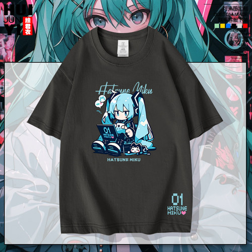 初音联名未来MIKU短袖二次元T恤