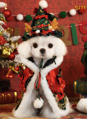 BITEONE 【圣夜赞歌】猫咪狗狗Lolita衣服2025新款圣诞节斗篷氛围