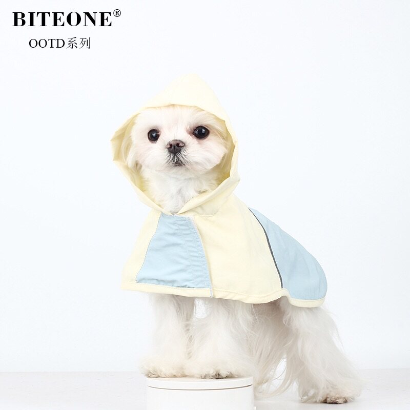 BITEONE 狗狗衣服超薄透气防水防风风衣春夏新款小型马尔济斯比熊