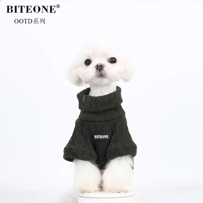 BITEONE猫咪狗狗高领毛衣中小型
