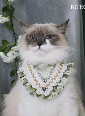 BITEONE 【绿野仙踪】Lolita精致宫廷风布偶猫咪衣服布偶猫围脖