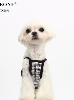 BITEONE【维希格纹黑色】猫咪狗狗衣服春夏新款家居小吊带