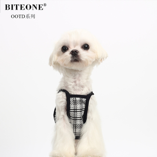 BITEONE【维希格纹黑色】猫咪狗狗衣服春夏新款家居小吊带
