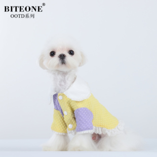 BITEONE【新中式芙蓉格】猫咪狗狗衣服春夏季百搭衬衫