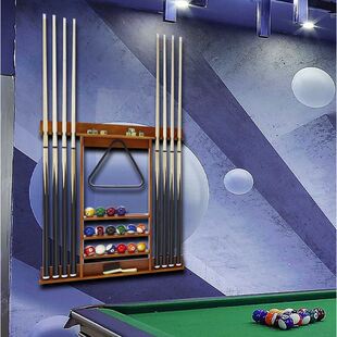 台球杆架放置架杆架壁挂收纳墙架挂杆器展示架P大容量桌球用品球