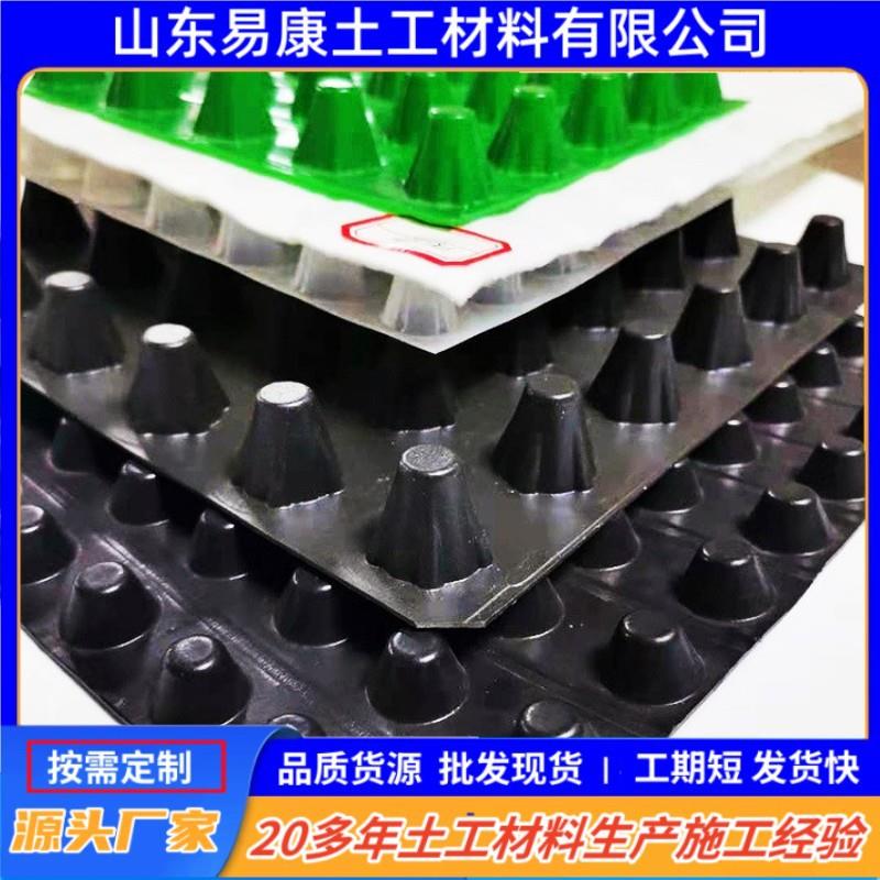 排水板现货厂家 H20H25H30mm车库顶板底板HDPE塑料排水板生产