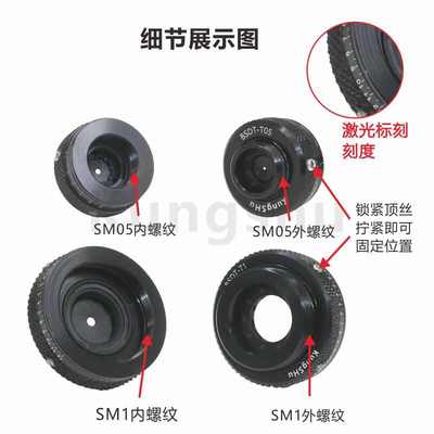 BSDT-T系列SM05/SM1螺纹带刻度可变光阑