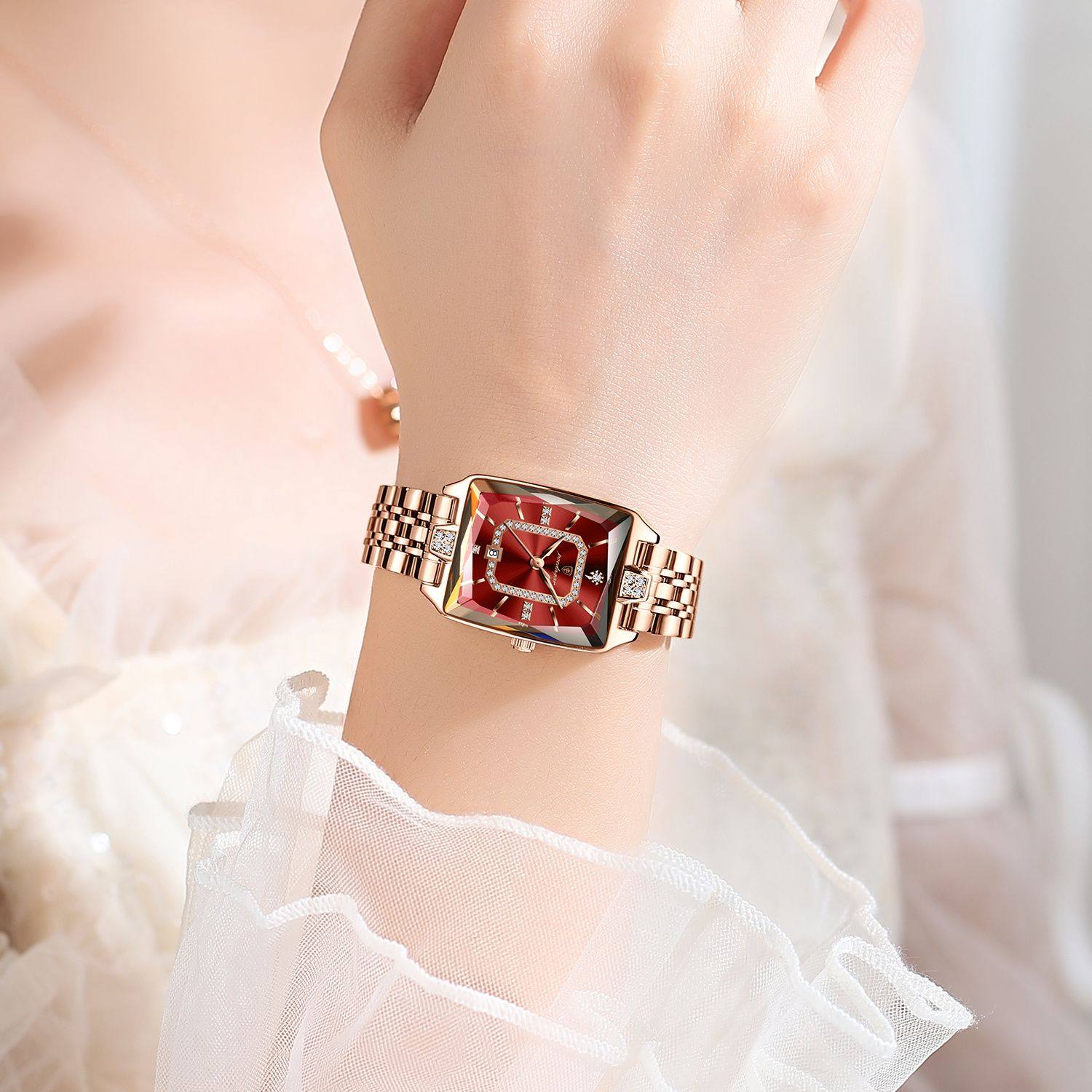 新疆包邮瑞士品牌小方块女士手表小香风满天星手表女款防水高配版,手表,国产腕表,淘宝优惠券,粉丝福利购,淘宝优惠卷