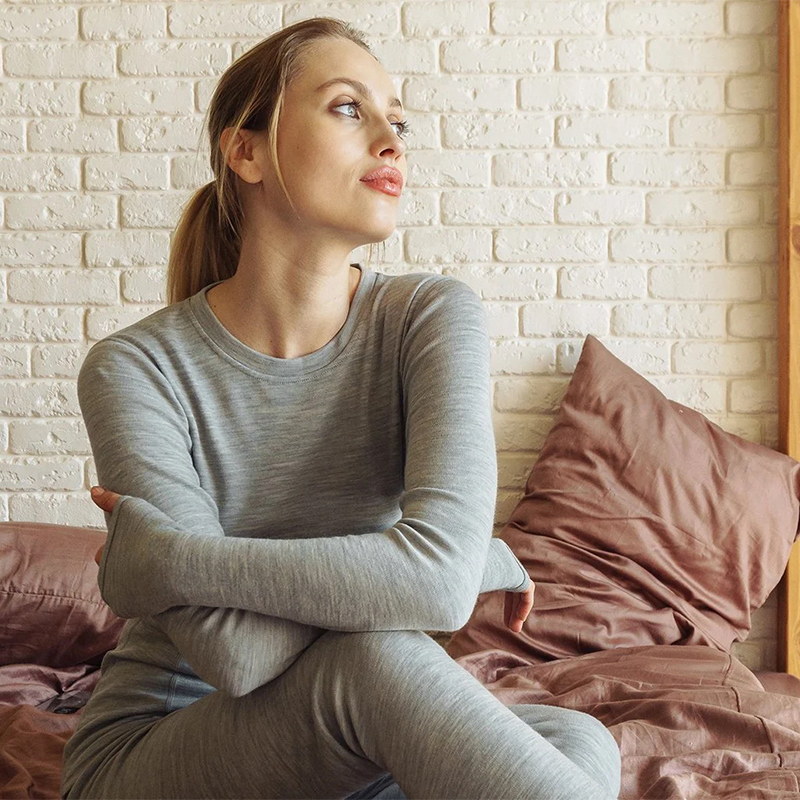 高品质纯羊毛美利奴保暖内衣套装