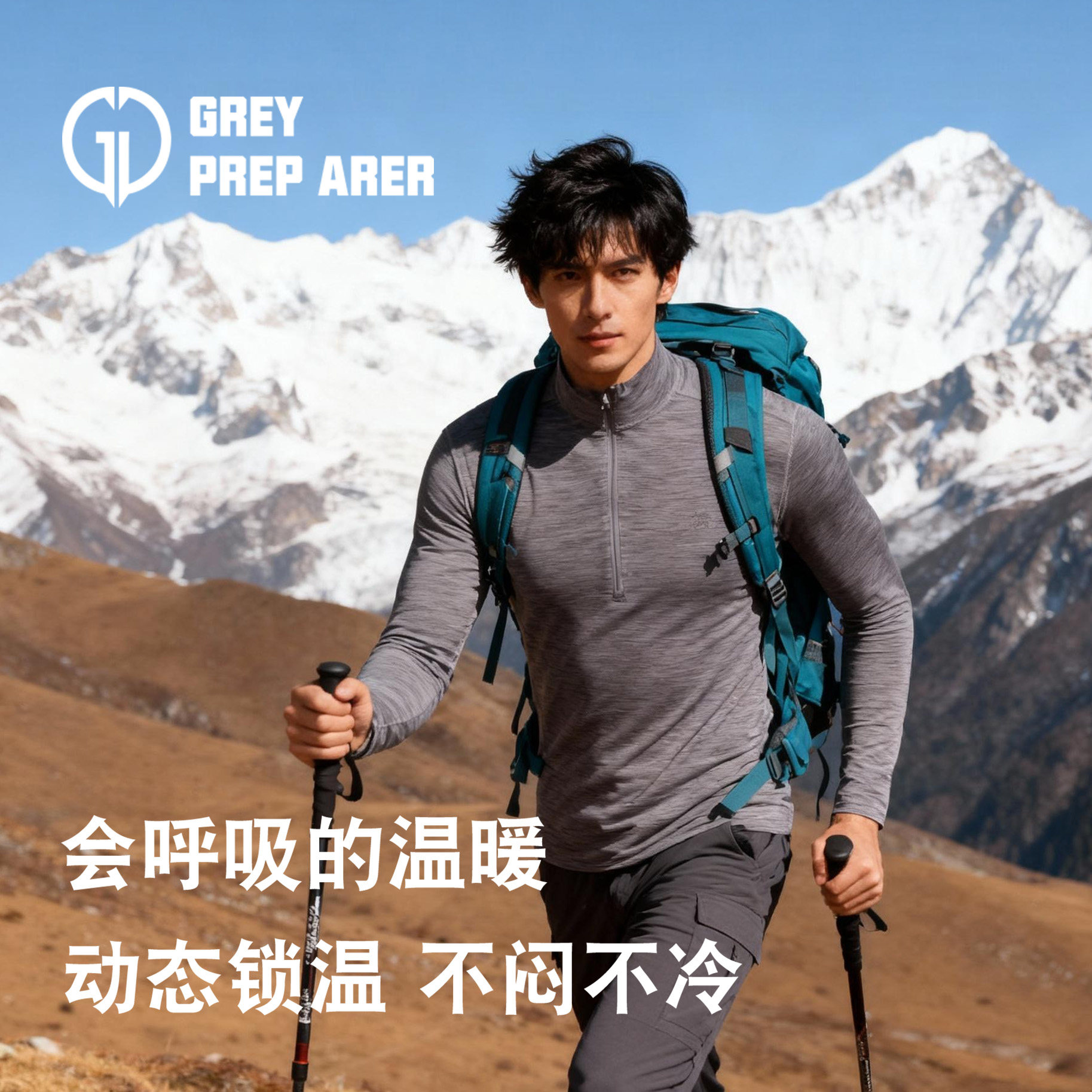 灰壳美利奴羊毛速干衣户外男半拉链长袖美丽诺徒步登山打底t恤,户外/登山/野营/旅行用品,功能内衣上装,淘宝优惠券,粉丝福利购,淘宝优惠卷