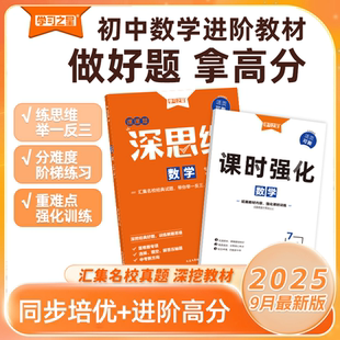 2025秋初中深思维数学重难题型七年级八九年级上册下册数学专项训练初一下初二上初三中考方程课时专项训练突破压轴题提分学习之星