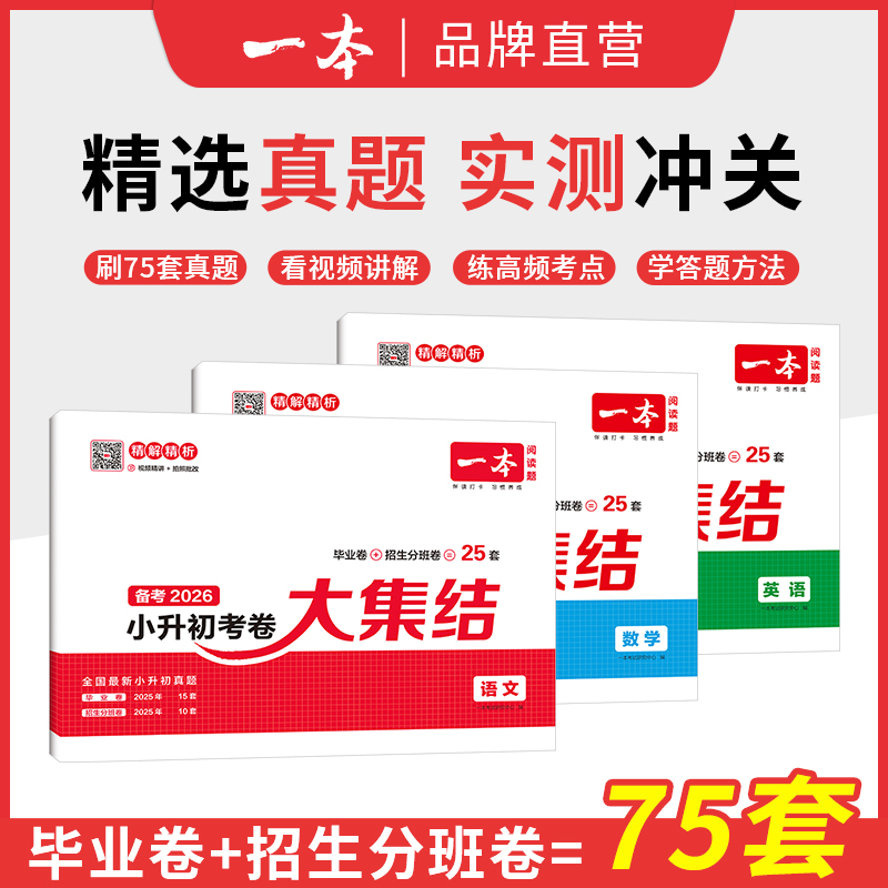 小升初总复习分类试卷备考2026一本小学毕业升学考卷大集结语文数学英语真题试卷小学毕业升学考试模拟卷六年级升学试卷全国版