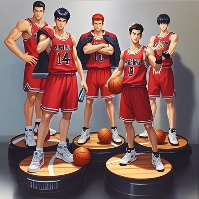 灌篮高手手办湘北五虎