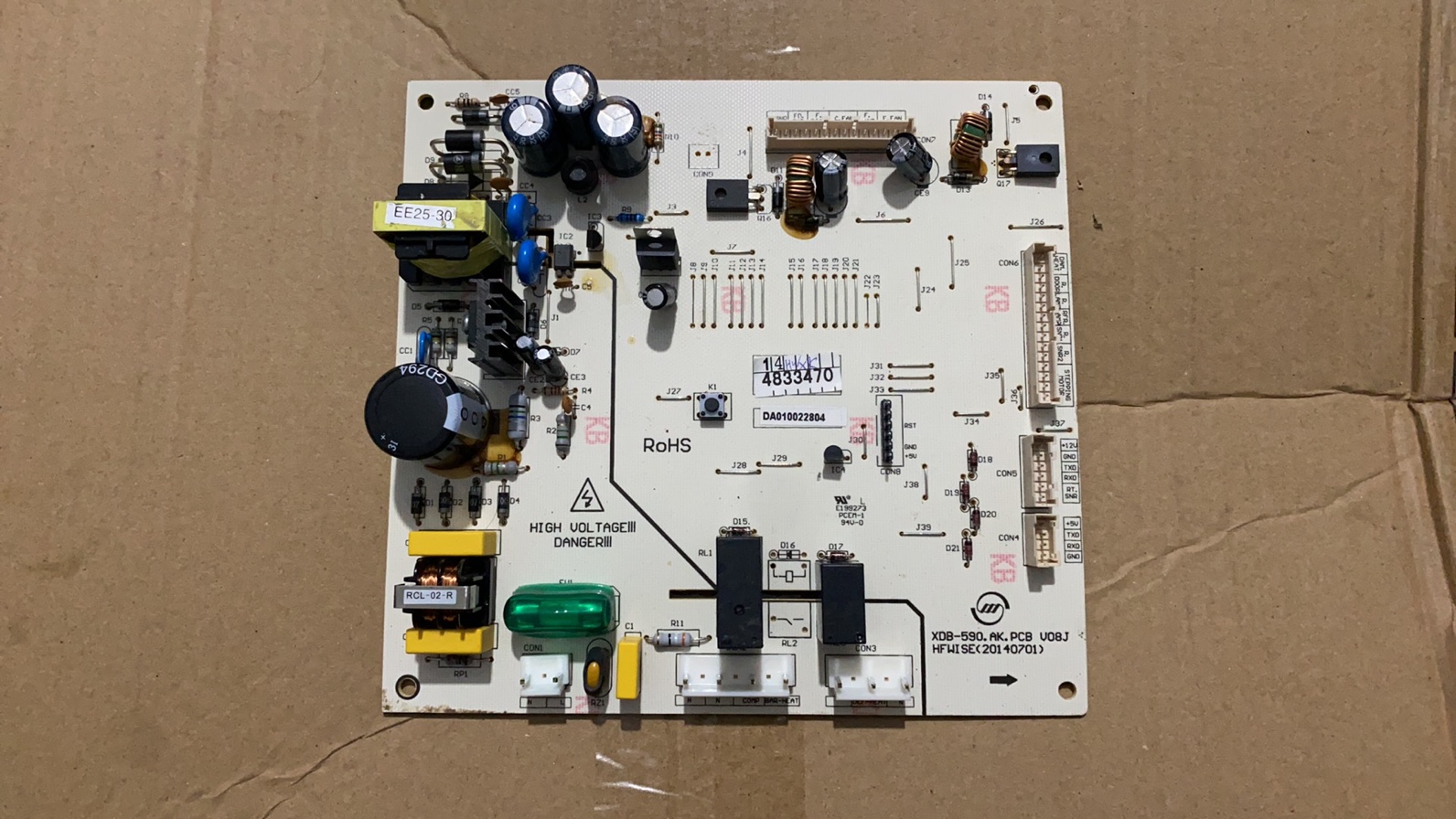 适用于美的冰箱电脑板DA010022804 XDB-590.AK.PCB V08