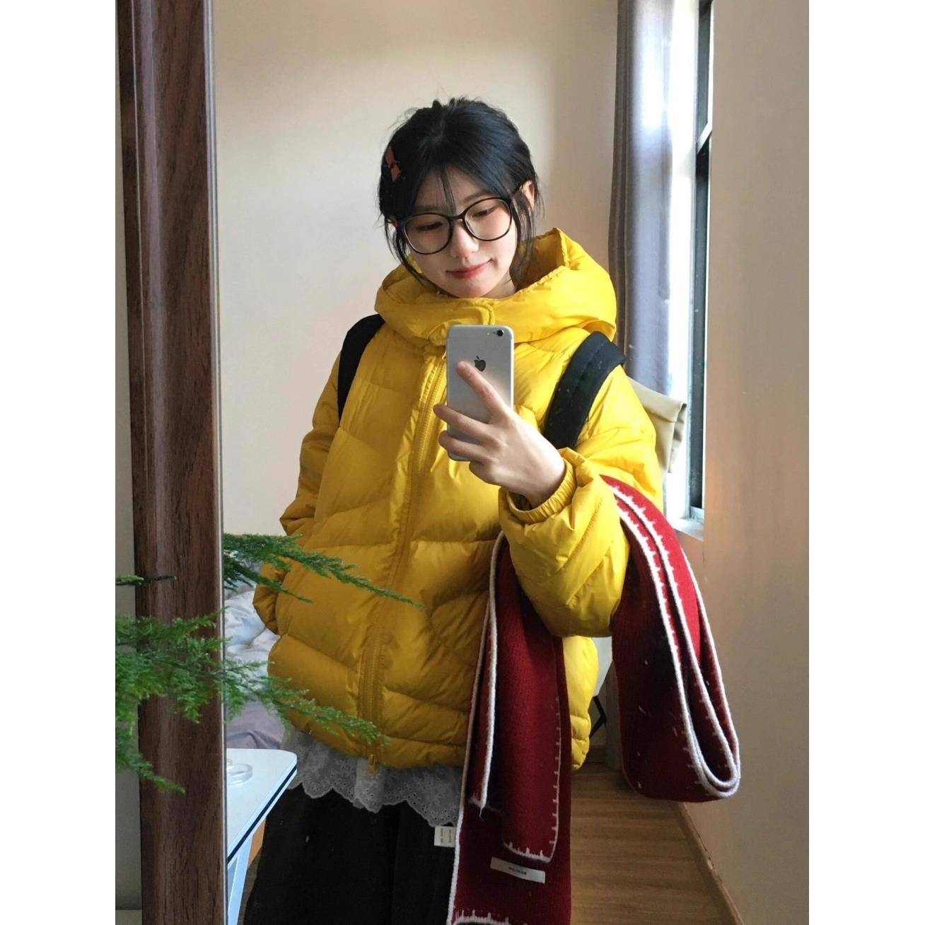 连帽棉服外套女冬季小个子2025新款设计感短款加厚保暖面包服棉衣