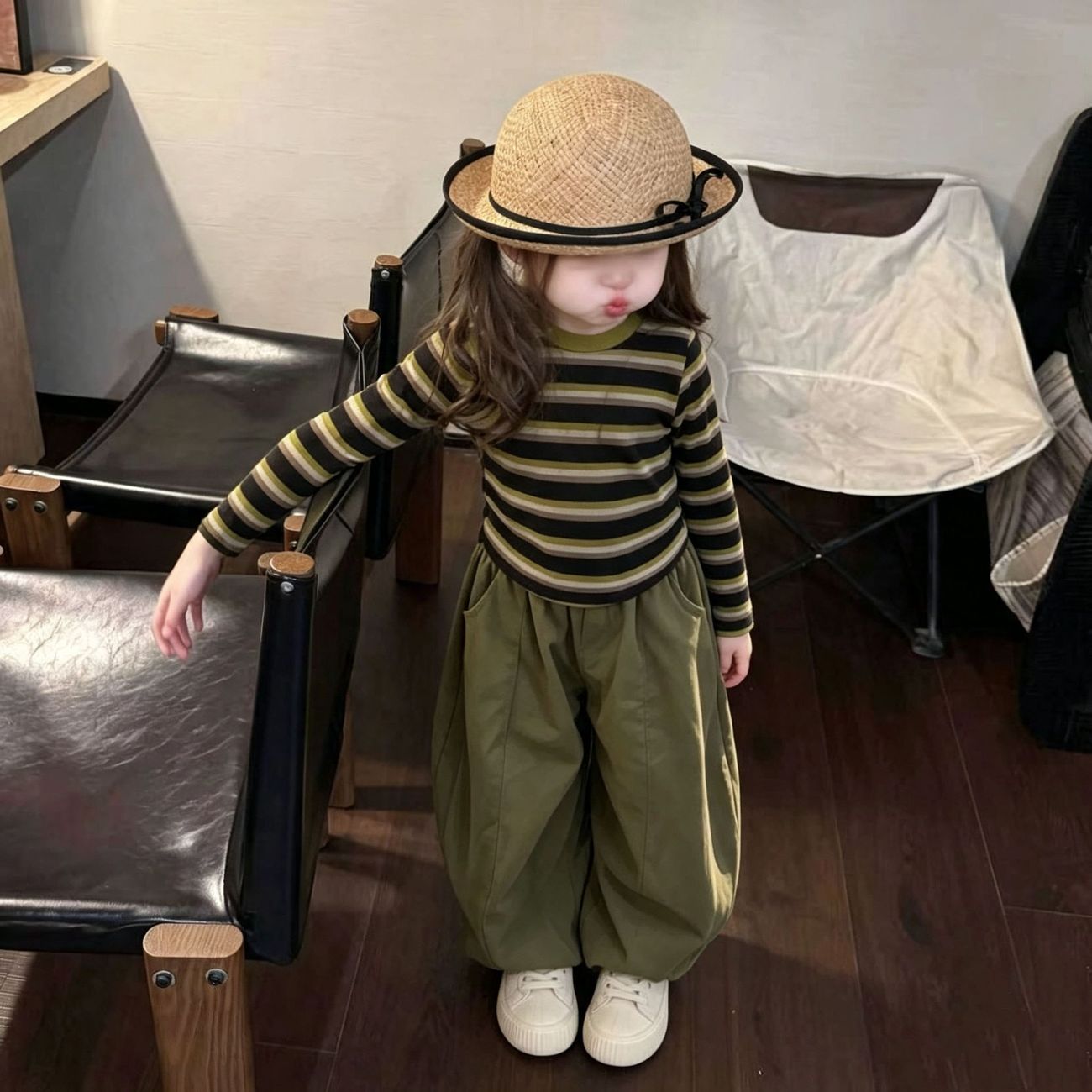 2026春秋女宝宝韩系条纹长袖T恤