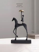 Xisuo Hua's simple, modern and high-end sculpture horse entrance hall ornaments, living room desktop and office light luxury high-end decoration thumbnail 6