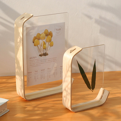 Acrylic Wooden Photo Frame Herbarium Display Frame Calendar