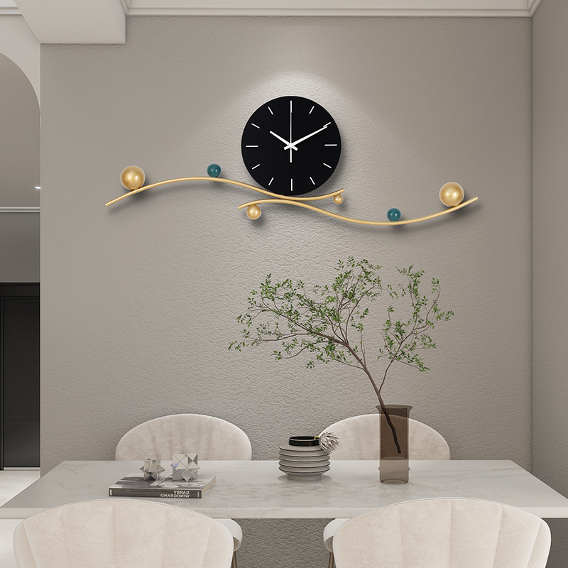 钟表挂钟客厅2024新款现代简约网红石英K钟时尚创意家用免打孔挂