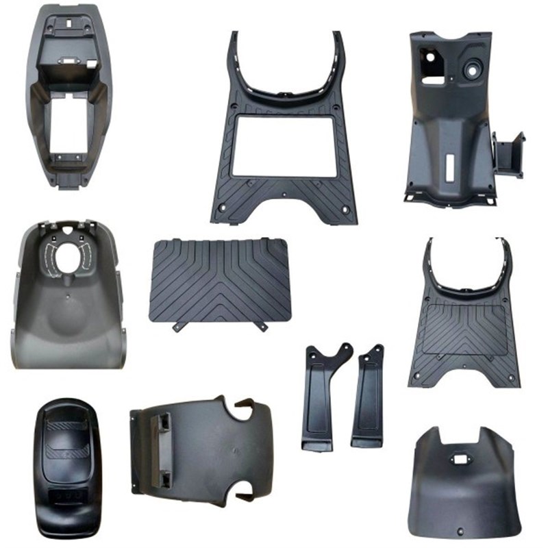 九羊奇石大牛N7电动车烤漆件外壳脚踏板工具箱改S装黑胶PP配件颜