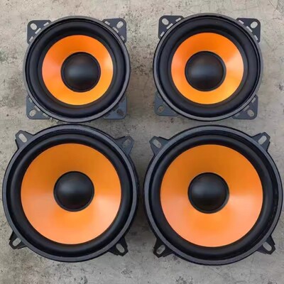 正品带钢印汽车音响喇叭4寸5寸6.5寸同轴喇叭无损改装全频中重低