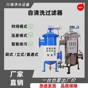 刷式 自動排污雨水過濾器 臥式 不銹鋼全自動自清洗過濾器反沖洗立式