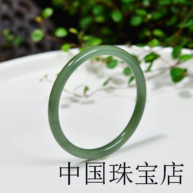 和田玉冰种晴水手镯青玉粉青湖水绿细圆条玉镯子高端少女感美人镯