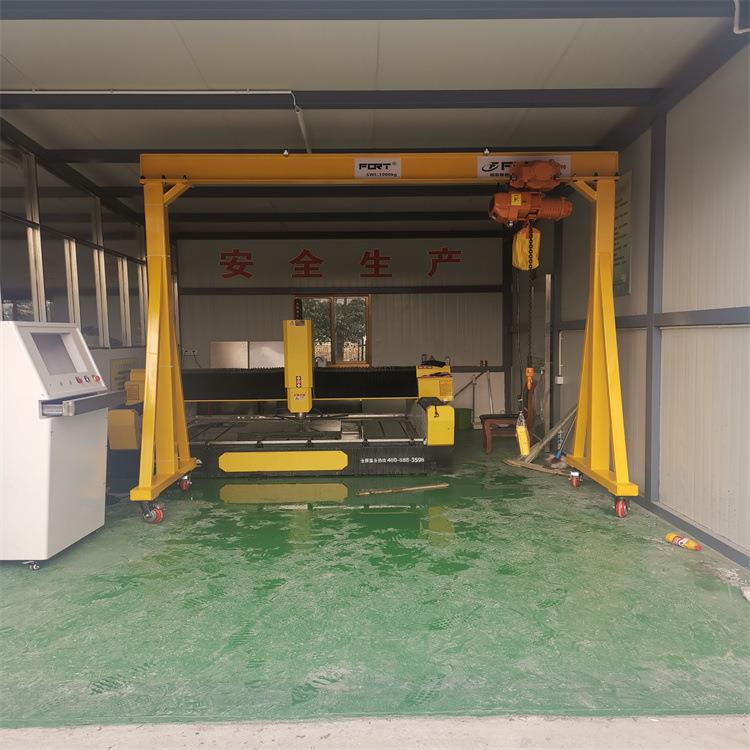 厂家供应简易移动龙门吊手推移动龙门架1T起重升降手推龙门吊2吨