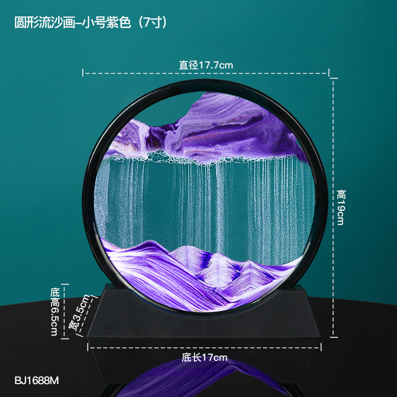 Sand painting hourglass art display, wine cabinet, TV cabinet, living room and entrance hall decoration, birthday gift for girls on the Qixi Festival thumbnail 2