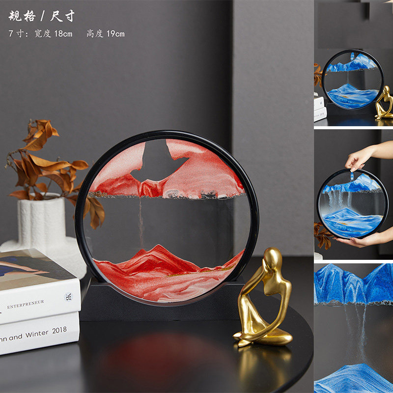 Sand painting hourglass art display, wine cabinet, TV cabinet, living room and entrance hall decoration, birthday gift for girls on the Qixi Festival thumbnail 4