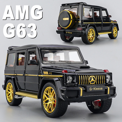 1:24奔驰大g车模真合金G63越野车模型收藏摆件男孩玩具车礼物