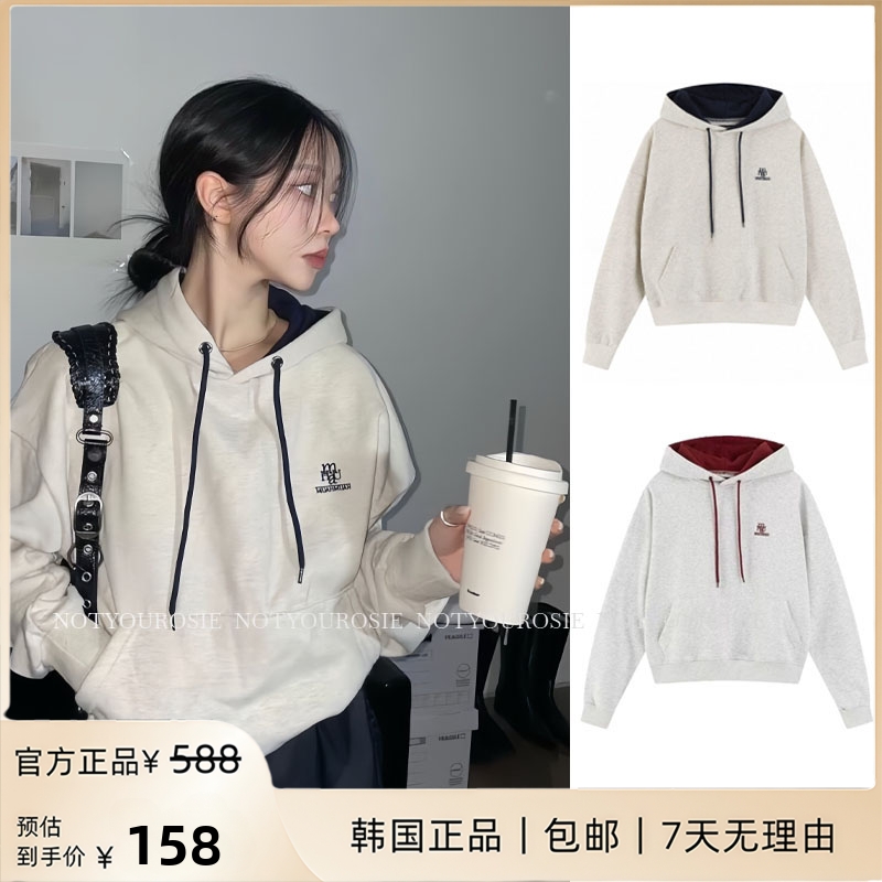 韩国潮牌muahmuah卫衣连帽纯棉宽松上衣长袖春秋款男女装