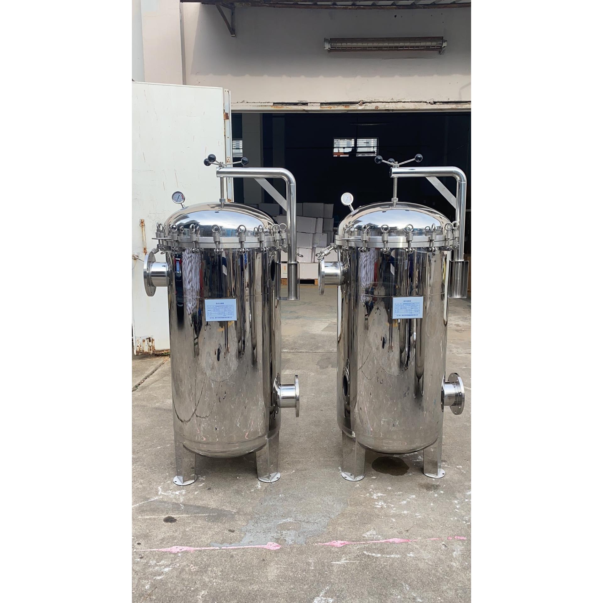 农村水塔井水过滤器 水塔前置过滤器304布袋式过滤泥沙杂质黄泥水