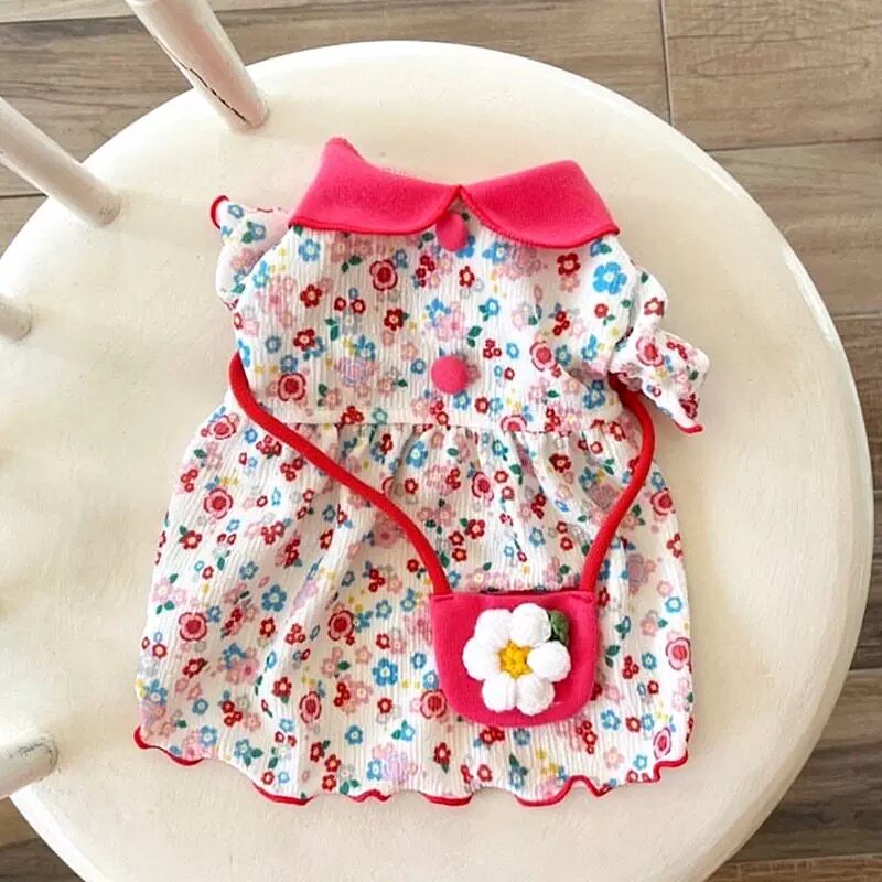 宠物狗狗裙子春夏装薄款小型犬衣猫宠物服装/雨衣（新