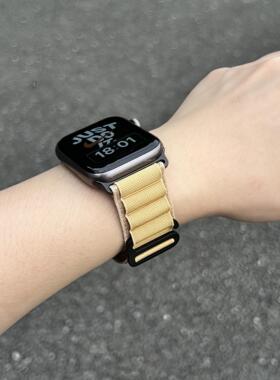 高山编织回环尼龙表带适用于苹果手表iWatchS11AppleWatchS1098SE
