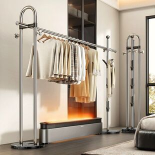 天地鱼取暖器烘衣架专用晾衣架落地卧室简易贴脚线挂衣烘干暖气片