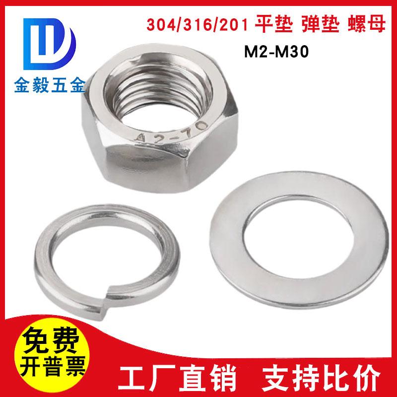 304不锈钢六角螺帽螺母
